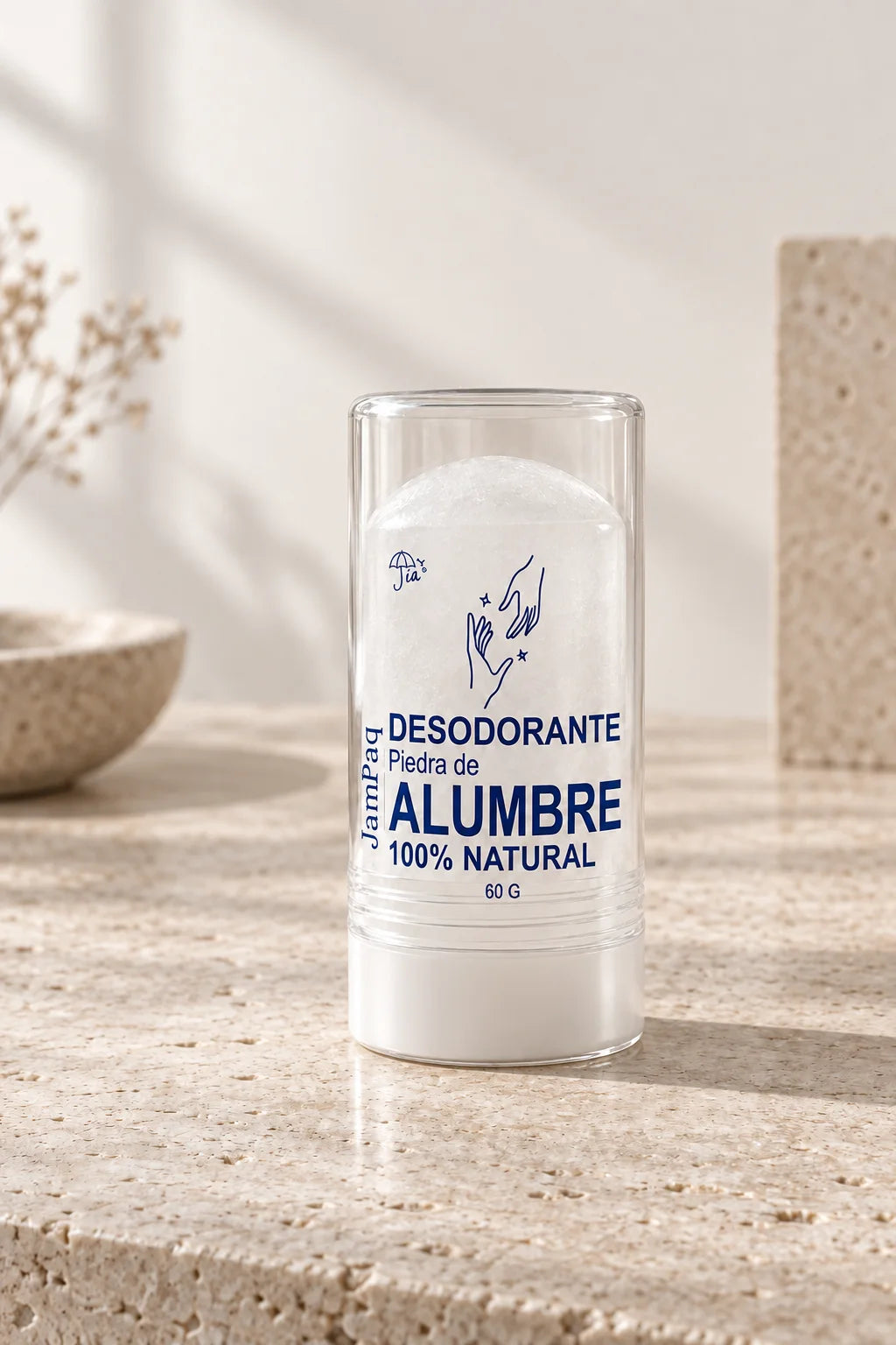 Desodorante de piedra de alumbre en stick, 60 g