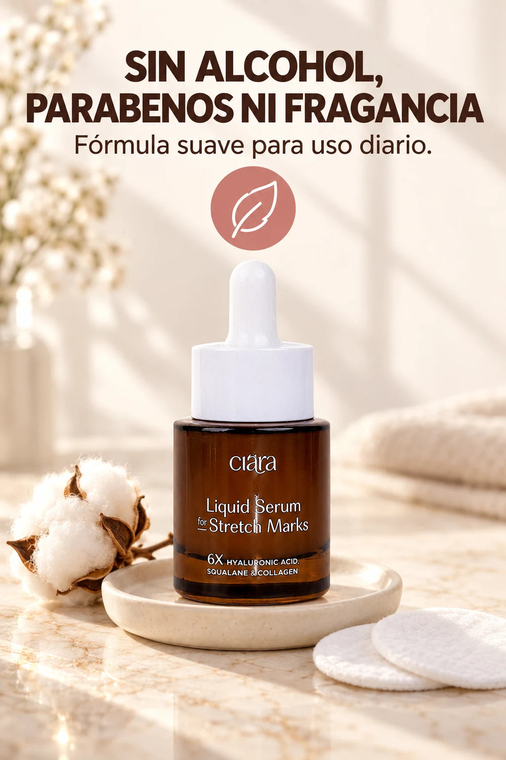 Sin alcohol, parabenos ni fragancia. Fórmula suave para uso diario.